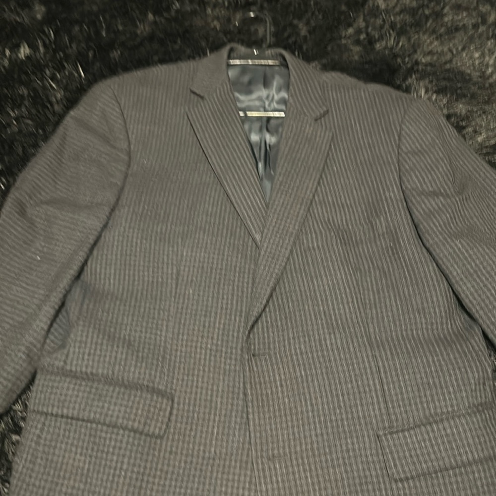 Sleek Black Checkered Pronto Uomo Sport Coat 46R - Perfect Condition!